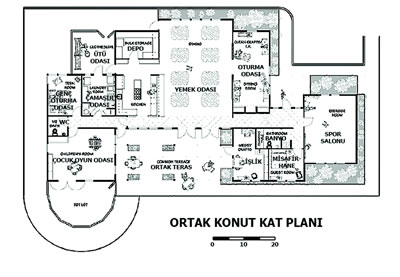 <p><strong>10b.</strong> Muir Commons yerleşkesine ait şematik  vaziyet planı, katılımcı planlama sürecini yansıtan atölye çalışmaları, maket  ve ortak konut kat planı.<br /> 	Vaziyet planında: <strong>1.</strong> Ortak konut <strong>2.</strong> Teras <strong>3.</strong> Toplanma  alanı <strong>4.</strong> Dükkanlar <strong>5. </strong>Bahçe.<br /> 	Kaynak: McCamant, Kathryn;  Durrett, Charles, 2011, “Muir Commons”, <strong>Creating cohousing:  Building Sustainable Communities</strong>, New Society Publishers, Kanada, ss.135-142.</p>