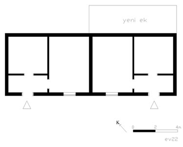 <p><strong>10b.</strong> Trakya’da yoğun olarak kullanılan ikiz ev plan tipi<br />(Kaynak:  Muratlı, 2004)</p>