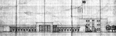 11. Nafia Vekâleti antetli çizim, kente bakan cephe. (Kaynak: TCDD, 1937)