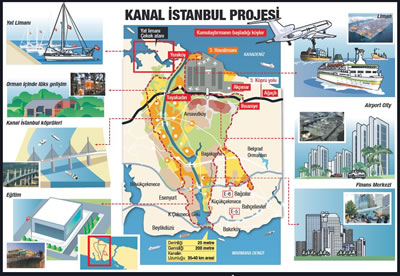 <p>Kanal  İstanbul projesinin en son önerilen güzergahı ve ‘hayalî’ projeleri</p>