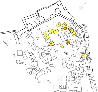 <p><strong>1. </strong>Ayvansaray Kentsel Dönüşüm Projesi kapsamında, 2867, 2868  ve 2869 adalarda yıkılan ahşap sivil mimari örnekleri işaretlenmiştir.</p>