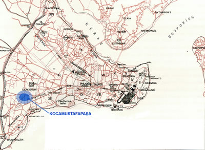 <p><strong>1.</strong> İstanbul Suriçi, 4.-7. yüzyıllar <br />  Kaynak: Müller-Wiener,  Wolfgang, 2007, <strong>İstanbulun tarihsel  topografyası: 17. yüzyıl başlarına kadar Byzantion-Konstantinopolis-İstanbul</strong>,  Yapı Kredi Yayınları, İstanbul. </p>