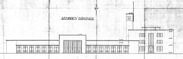 12. Uygulanan çizim, kente bakan cephe. (Kaynak: TCDD, 1937)