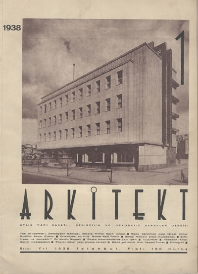 <p><strong>1.  Arkitekt</strong>, 1938,  sayı:1938  / 1 (85).</p>