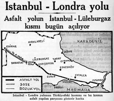 <p><strong>1.</strong> “İstanbul-Londra Yolu”<br />   Kaynak: <strong>Cumhuriyet</strong>, 27.09.1937</p>