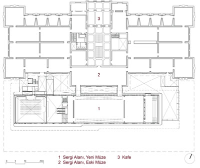 <p><strong>13.</strong> İkinci kat planı<br />   Çizim: Benthem Crouwel  Architects</p>