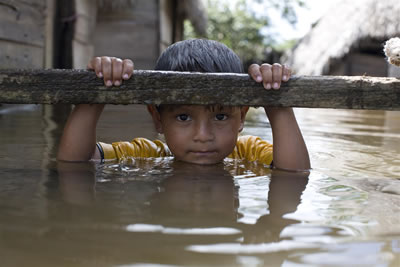 <p><strong>1.</strong> Bolivya seli sırasında evinin önündeki bir kirişe tutunan çocuk,  2008 <br /> 	Kaynak: “Photo of the Week: climate  change & children” https://blogs.unicef.org/blog/photo-of-the-week-climate-change-children/  [Erişim: 02.11.2021] (Fotoğraf: Shehzad Noorani) </p>