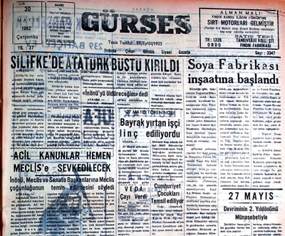 <p><strong>14.</strong> <em>Ordu Gürses</em> gazetesinde Sümerbank haberleri</p>