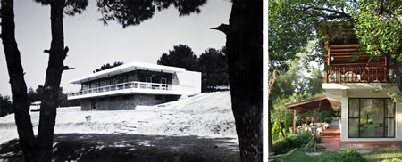 Resim 18. Çanakkale Tusan Motel, restoran cephesi; sol 1978, sağ 2010 (Kaynak: Yılmaz ve Savaşır Arşivi)