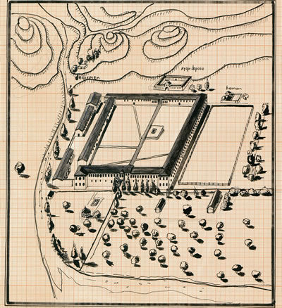 <p><strong>1a.</strong> Hamidiye Kışlası, 1940.<strong></strong><br />   Kaynak:  Tonguç Vakfı Arşivi</p>