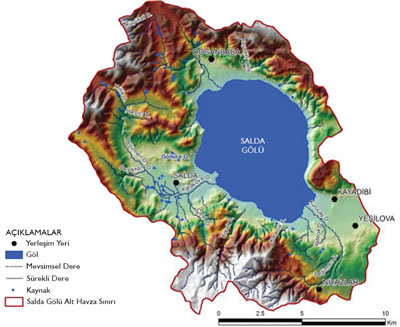 <p><strong>1a. </strong>Salda Gölü ve yakın çevresi<strong></strong></p>
