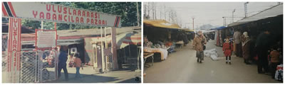 <p><strong>20. </strong>1990 lı yıllarda Fuar alanında Yabancılar  Pazarı <br /> 	Kaynak: Yabancılar Çarşısı  Derneği arşivi</p>