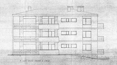 <p><strong>2. </strong>Kaplancalı  Sayfiye Evi Kuzu Sokağı cephesi (Y. Mimar Bedros Küçükün projesi, 1958)<br />  Kaynak:  Kadıköy Belediyesi İmar Müdürlüğü  Arşivi</p>