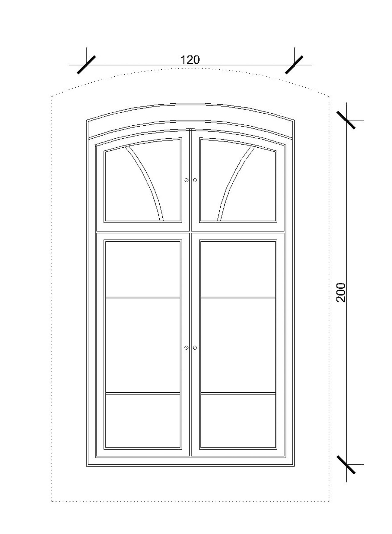 22. Pencere detayı çizimi