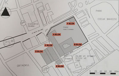 <p><strong>2.</strong> Samsun Tekel Tütün Fabrikası Yerleşkesinin Vaziyet Planı<br /> Kaynak: Sert, 2004.</p>