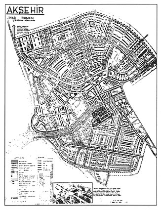 <strong>2b.</strong> Anadolu’nun  çeşitli şehirlerinden imar çalışması örnekleri <br />(Tekeli, İlhan, 1998,  “Türkiye’de Cumhuriyet Dönemi’nde Kentsel Gelişme ve Kent Planlaması”, <strong>75 Yılda Değişen Kent ve Mimarlık</strong>, ed.  Yıldız Sey, Tarih Vakfı Yayınları,<strong> </strong>İstanbul,  ss.6-9)<strong></strong></p>