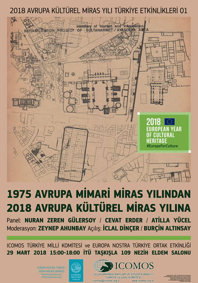 <p><strong>3</strong><strong>.</strong> 1975  Avrupa Mimari Miras Yılından 2018 Avrupa Kültürel Miras Yılına Etkinlik  Afişi<br />  Kaynak: URL8. </p>