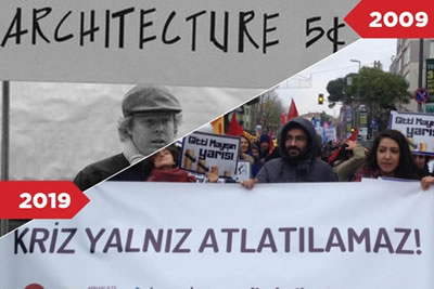 <p><strong>3.</strong> Çalışan mimarların protestoları<br />   Kaynak:  mimarizm.com/haberler/gundem/calisan-mimarin-10-yillik-meydan-okumasi_129799</p>