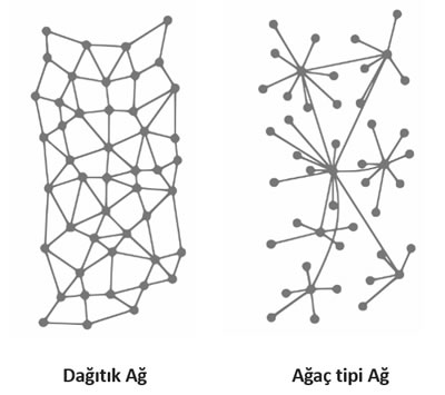 <p><strong>3.</strong> Ağ özellikleri  dağıtık ağ (bağlantılılık) ve ağaç tipi ağ (modülerlik)</p>