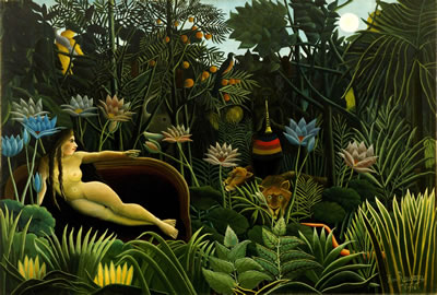 3. Henri Rousseau, “Rüya”, 1910<br />[Kaynak: http://www.ibiblio.org/wm/paint/auth/rousseau/rousseau.dream.jpg]