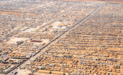 <p><strong>3.</strong> Ürdündeki Zaatari  Mülteci Kampı <br />Kaynak: Sharnoffs Global Views 2014