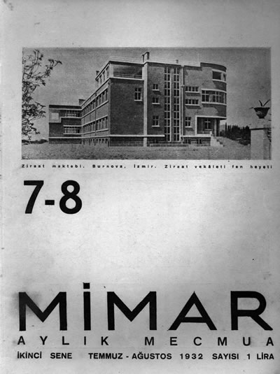 <p><strong>3</strong>. <em>Mimar / Arkitekt</em> kapakları, editoryal ekibin "yeni mimari" tarafında olduğuna işaret  etmektedir. <br /> 	Kaynak:  1932, <strong>Mimar</strong>, sayı:14. </p>