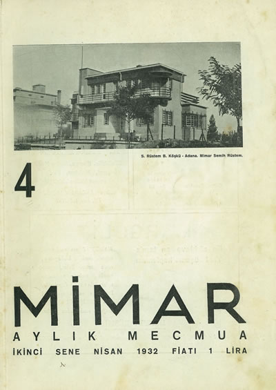 <p><strong>3c</strong>. <em>Mimar / Arkitekt</em> kapakları, editoryal ekibin "yeni mimari" tarafında olduğuna işaret  etmektedir. <br /> Kaynak:<strong> </strong>1932, <strong>Mimar</strong>, sayı:19. </p>