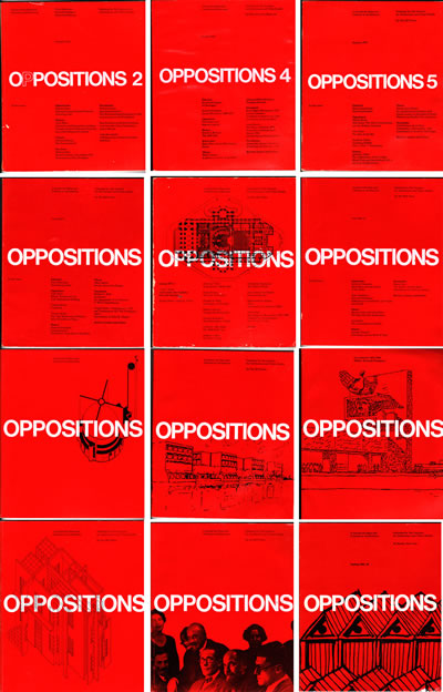 <p><strong>4.</strong> <em>Oppositions</em> dergi kapakları seçkisi<br />Kaynak: www.janaculek.com