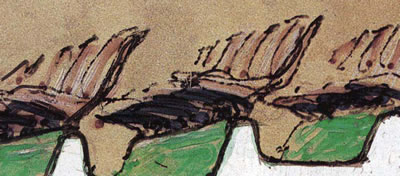 <p><strong>4.</strong> Taşkışladaki 109 no.lu salonun  tasarımı için çizdiği eskizler, 1970ler<br />   Kaynak: Osmanağaoğlu,  2007.</p>