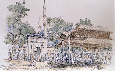 <p><strong>4.</strong> Eyüp Sultan Camisi Meydanı üst örtüsü<br />   Kaynak: Ayşe  Zengin </p>