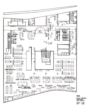 <p><strong>4.</strong> Gima, Kızılay mağazası, 2. kat planı. <br />  Kaynak: Önder Küçükerman Arşivi. </p>