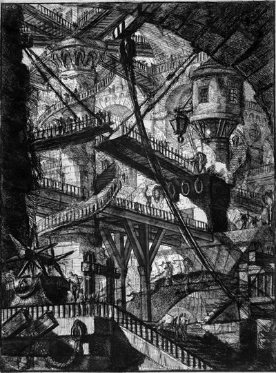 <p><strong>5. </strong>Carceri Plate  VII – The Drawbridge, Giovanni Battista Piranesi.<br />Kaynak: en.wikipedia.org/wiki/Giovanni_Battista_Piranesi#/media/File:Giovanni_Battista_Piranesi_-_Carceri._Folder_7_-_Google_Art_Project.jpg [Erişim: 19.11.2018]