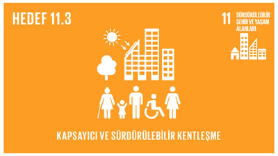 <p><strong>5b.</strong> Birleşmiş  Milletler küresel amaçlarında yer alan 11. maddenin konusu: Sürdürülebilir  Şehirler ve Topluluklar<br />Kaynak: https://www.tr.undp.org/content/turkey/tr/home/sustainable-development-goals/goal-11-sustainable-cities-and-communities.html