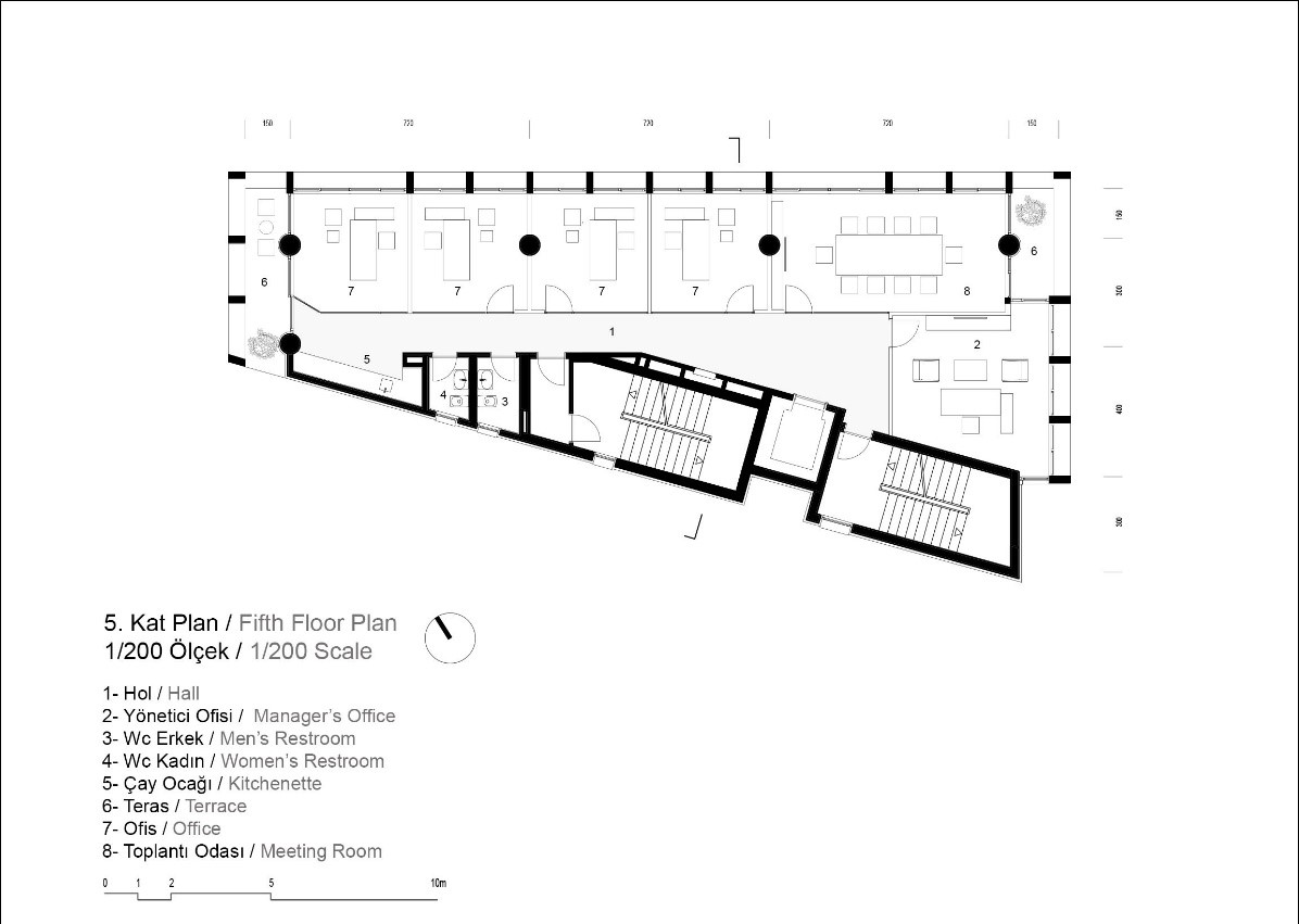 6. Ofis katı planı
