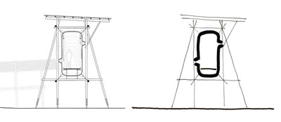 <p><strong>6.</strong> Steilneset, Finnmark Cadı Davalarının Kurbanları için Anıtın kesiti ve yorumu<br />Kaynak: Durisch, Thomas,  2014d, <strong>Peter Zumthor 2002-2007 Bauten  und Projekte Band 4</strong>, Scheidegger & Spiess, Zürih, s.179. Çizim: Mehmet  Kerem Özel</p>