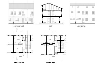 <p><strong>7.</strong> İki Katlı+Çatı Katlı Yangın Evi  (Tütüncü Evi)</p>