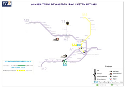 <p>7. Ankara yapımı devam eden raylı sistem haritası<br /> Kaynak: URL7</p>