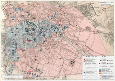 <p><strong>8. </strong>1848 Berlin İsyanı  Vaziyet Planı<br />(Kaynak: Heinrich, 2007)</p>