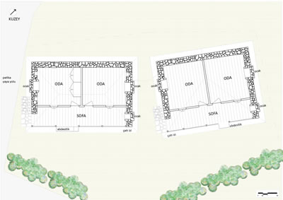 <p><strong>9.</strong> Tip 2: Sofalı ve Çift Odalı Konut Plan Tipi, 2013. <br />   Kaynak:  Yazar tarafından üretilmiştir.</p>