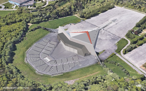 . Çift taraflı konser alanının genel görünüşü, Kaynak: Pierron Architecture