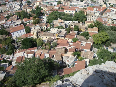 <p><strong>Resim 1.</strong> Anafiotika’nın  Akropolis’den görünümü<br />Fotoğraf: Pelin Gökgür</p>