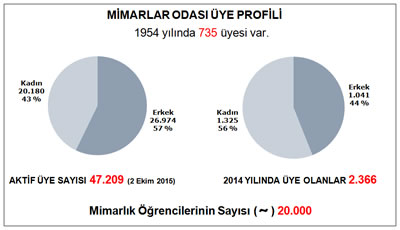 <p><strong>Tablo 1.</strong> Mimarlar Odası üye profili.</p>